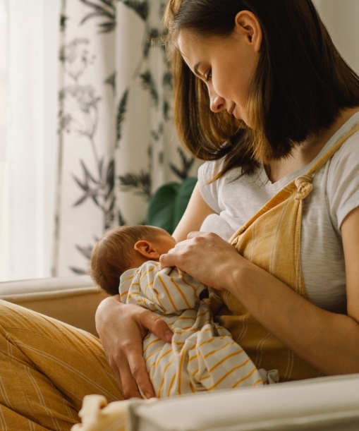 Mother breastfeeding her baby