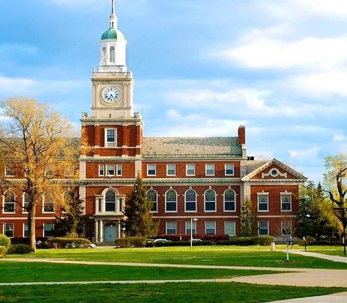 Outside of red brick university building